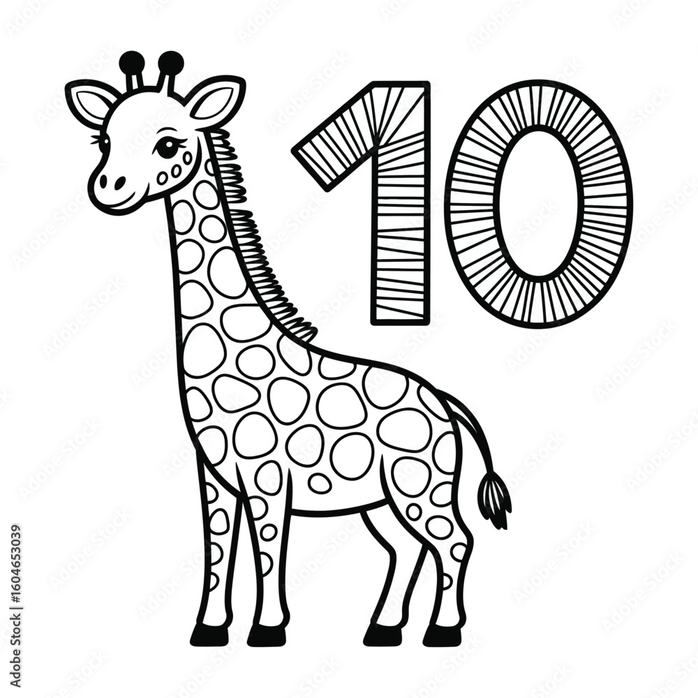 Fototapeta premium giraffe cartoon illustration