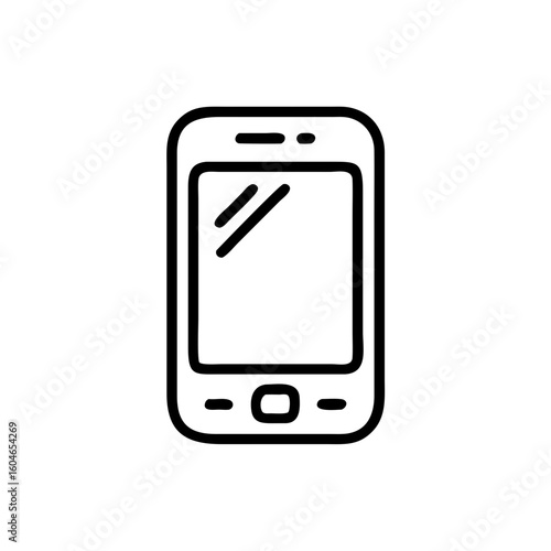 mobile phone isolated on white