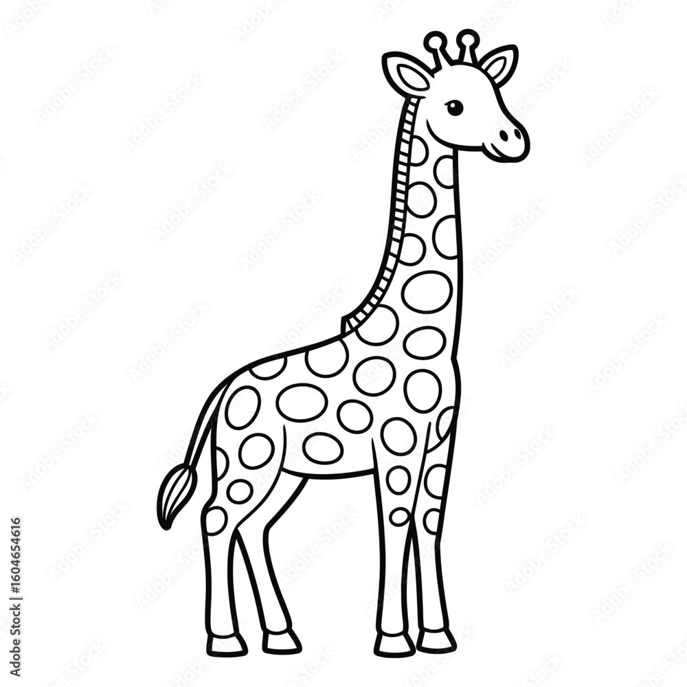 Fototapeta premium Hand Drawn giraffe vector illustration
