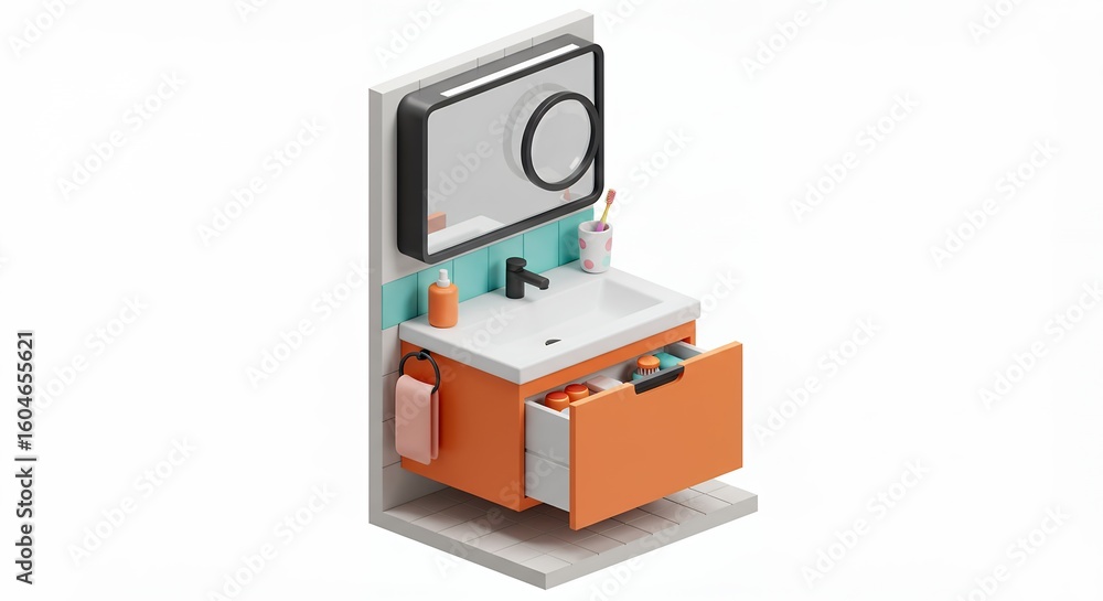 3 d bathroom vanity illustration 3 d bathroom vanity illustration
