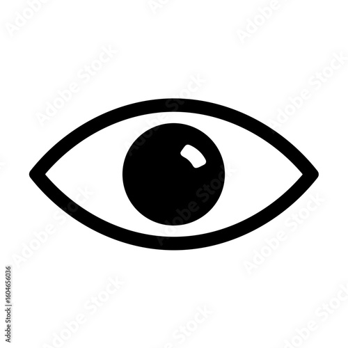 Simple black eye icon on white background  