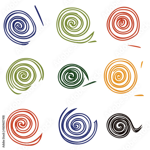 Vibrant abstract spirals in earthy tones evoke natural growth and dynamic energy