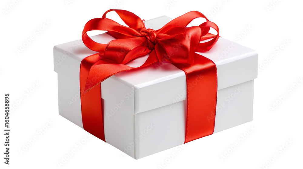 Fototapeta premium white gift box on transparent background 