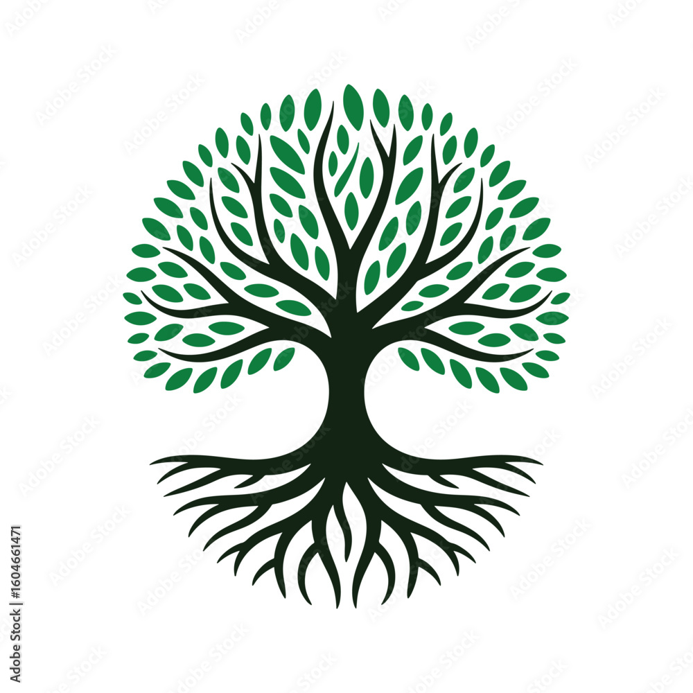 Naklejka premium Modern and minimalist vector and abstract logo Unique tree logo