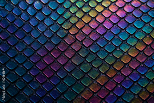 Beautiful Multicolor Iridescent Snake Skin Texture. Background. Wallpaper.