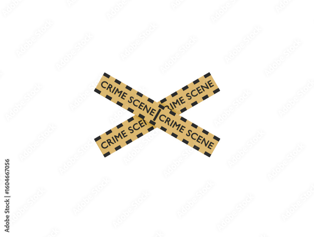 Obraz premium crime scene tape icon 3d illustration render