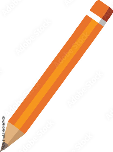 Classic yellow pencil with eraser writing tool vector