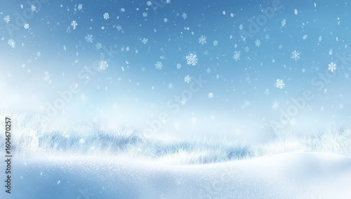 Wallpaper Mural Snowy Landscape with Falling Snowflakes for Winter Projects and Seasonal Decor Torontodigital.ca