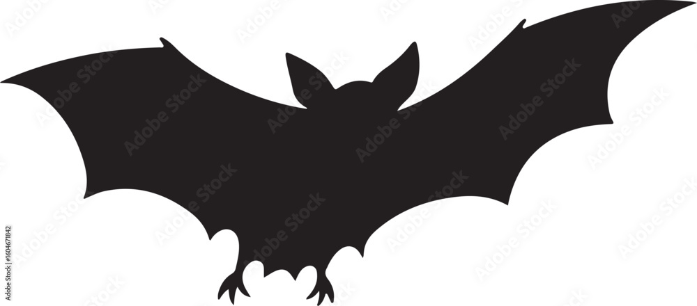 Naklejka premium Halloween Bat Silhouette Clipart Set