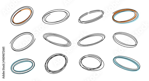 Collection of elastic rings and bands for various applications and crafting projects