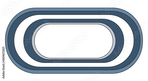 Abstract elliptical rings with graduated blue tones and subtle white highlights suggesting depth and connectivity