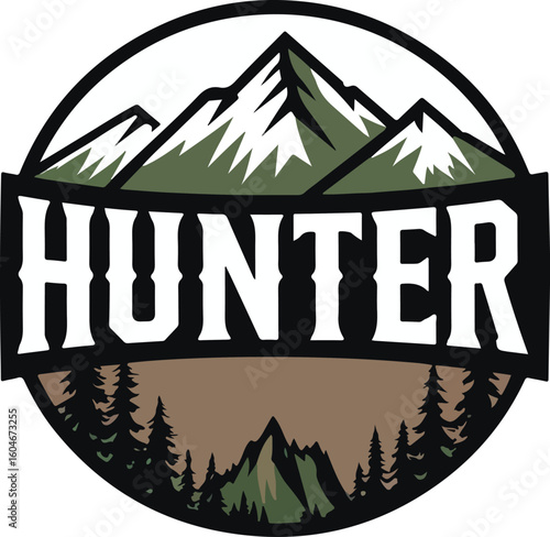 hunter logo design vector