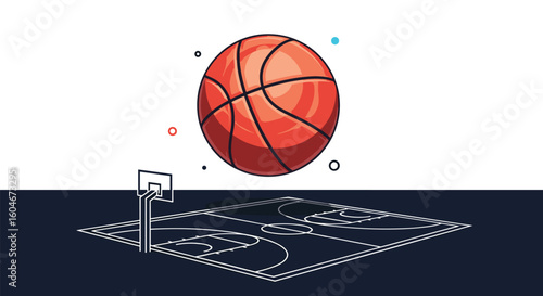 Dynamic basketball action capturing the thrill of the game on the court