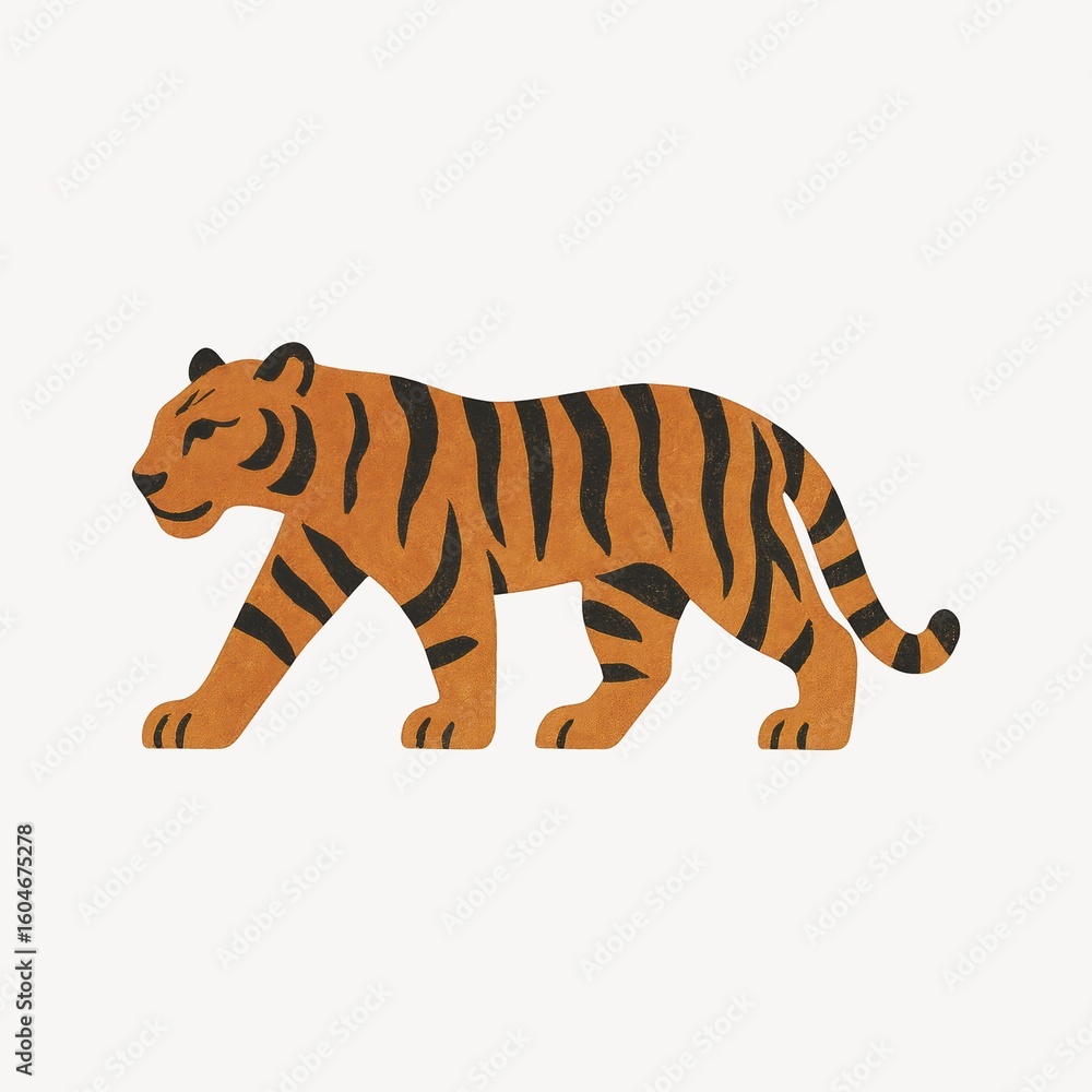 Fototapeta premium Stylized tiger illustration art