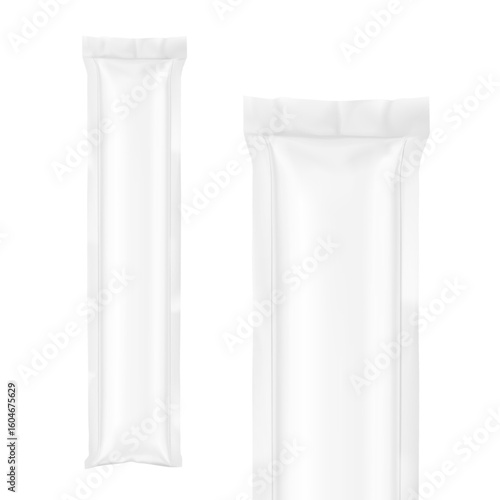 Flexible intermediate bulk container big bag mockup with set icons. High realistic. Vector illustration isolated on white background. Ready for use in presentation, promo, advertising and more. EPS10.