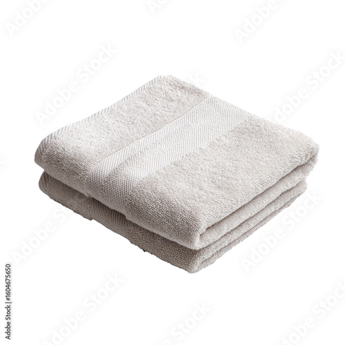 Towel neatly folded isolated on transparency background