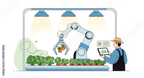 Automated Robotic Harvesting System Enhancing Vertical Farm Productivity and Sustainability Practices for Future Food Production