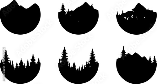 Campfire hiking mountain tree Silhouettes Under the Stars 