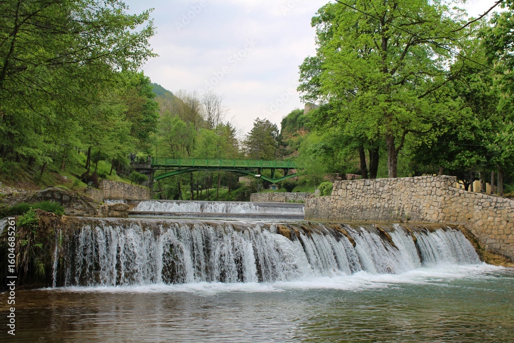 Fototapeta premium waterfall at the mouth of the river