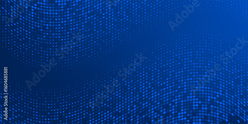 Blue glowing hexagon background. Abstract hexagonal grid gradient texture. Navy honeycomb pattern backdrop. Vector modern business, science, healthcare, medicine, technology, presentation wallpaper