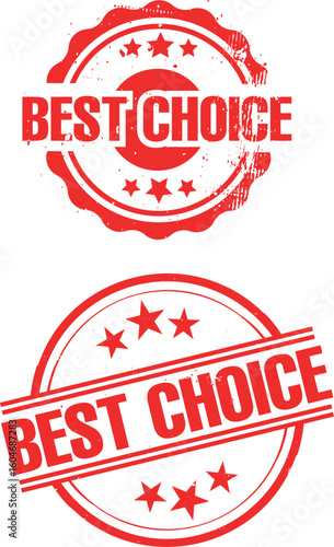 Best Choice Round Stamp Seal Typography Vector design