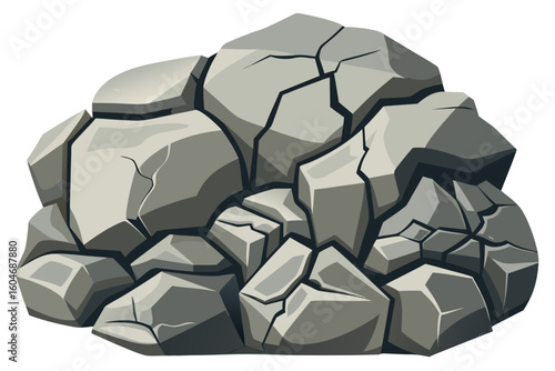 texture large quarry boulders rugged outcrop