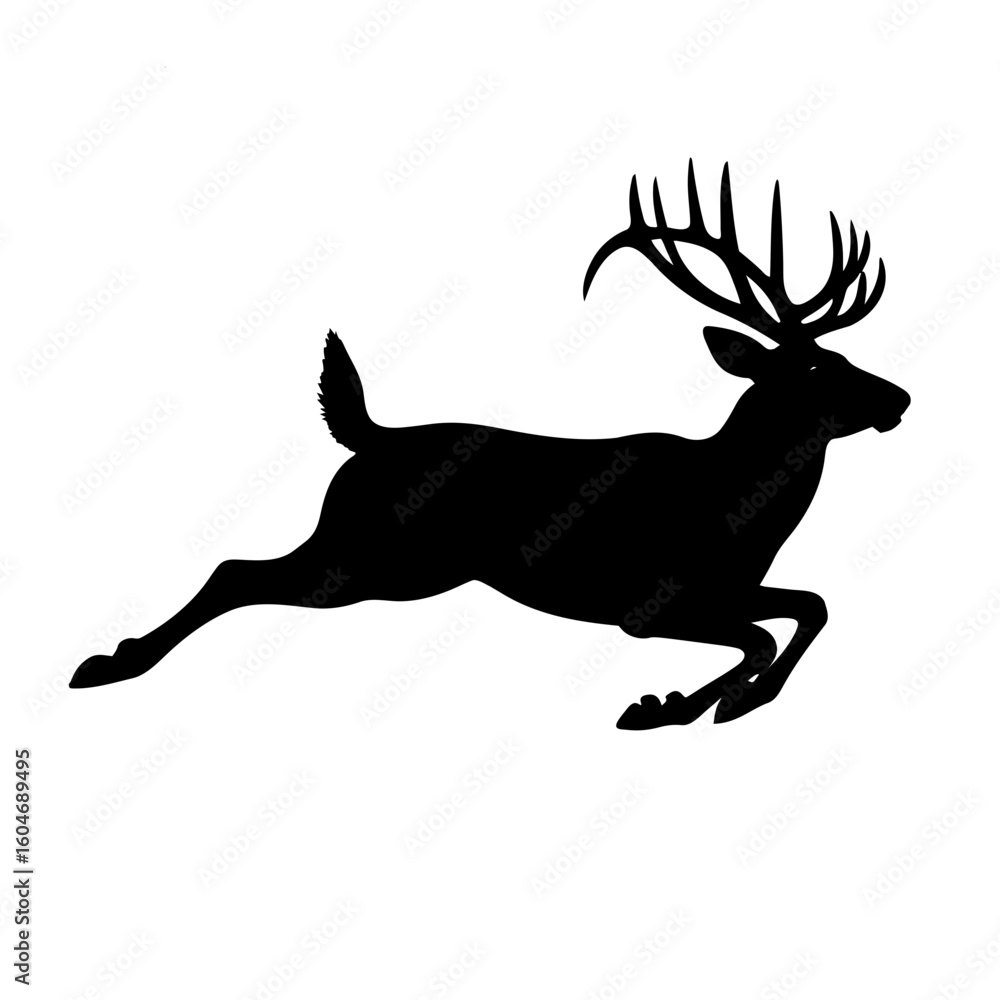 Obraz premium deer silhouette vector