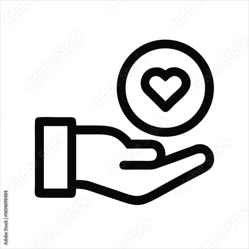 Donate Icon  on white background