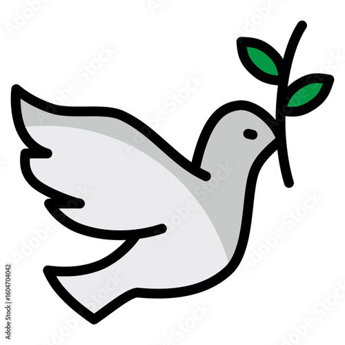 Peace Dove  Icon Element For Design