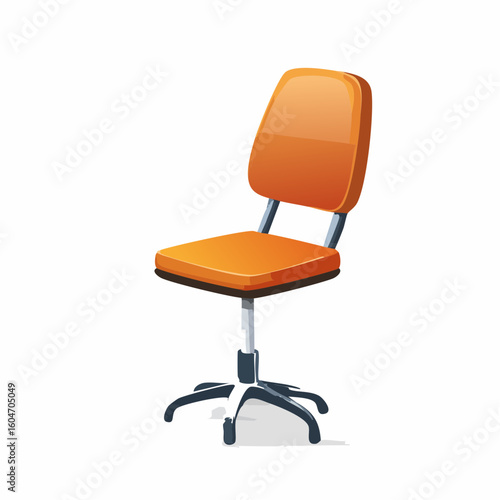Chair balancing on one leg – A chair precariously tilted but perfectly balanced.
