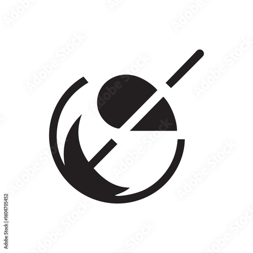 Minimalist project hoe logo with white background
