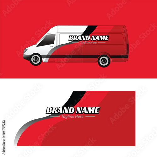 vector design decal wrap body car van cargo company delivery