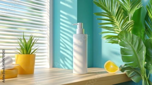 Sunny bathroom display