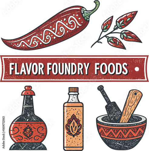 Decorative Food, Isolated Elements Vector
