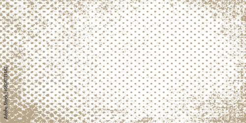Seamless vintage gray linen dot pattern wallpaper with textured grunge circles