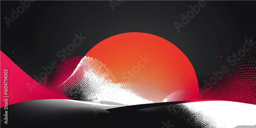 A vibrant red Christmas ball, illuminated and festive, rests on a snowy white background with ample space for design, evoking the joyful spirit of Santa's planet