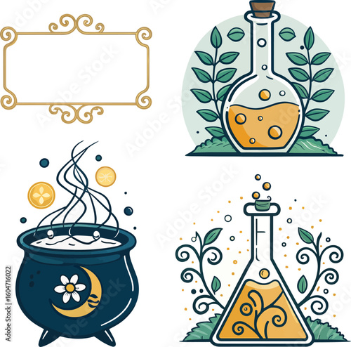 Collection of Alchemy Illustrations Vector