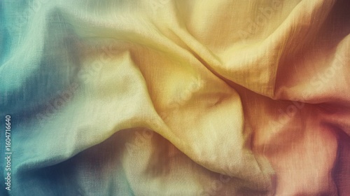 Wrinkled fabric in pastel shades