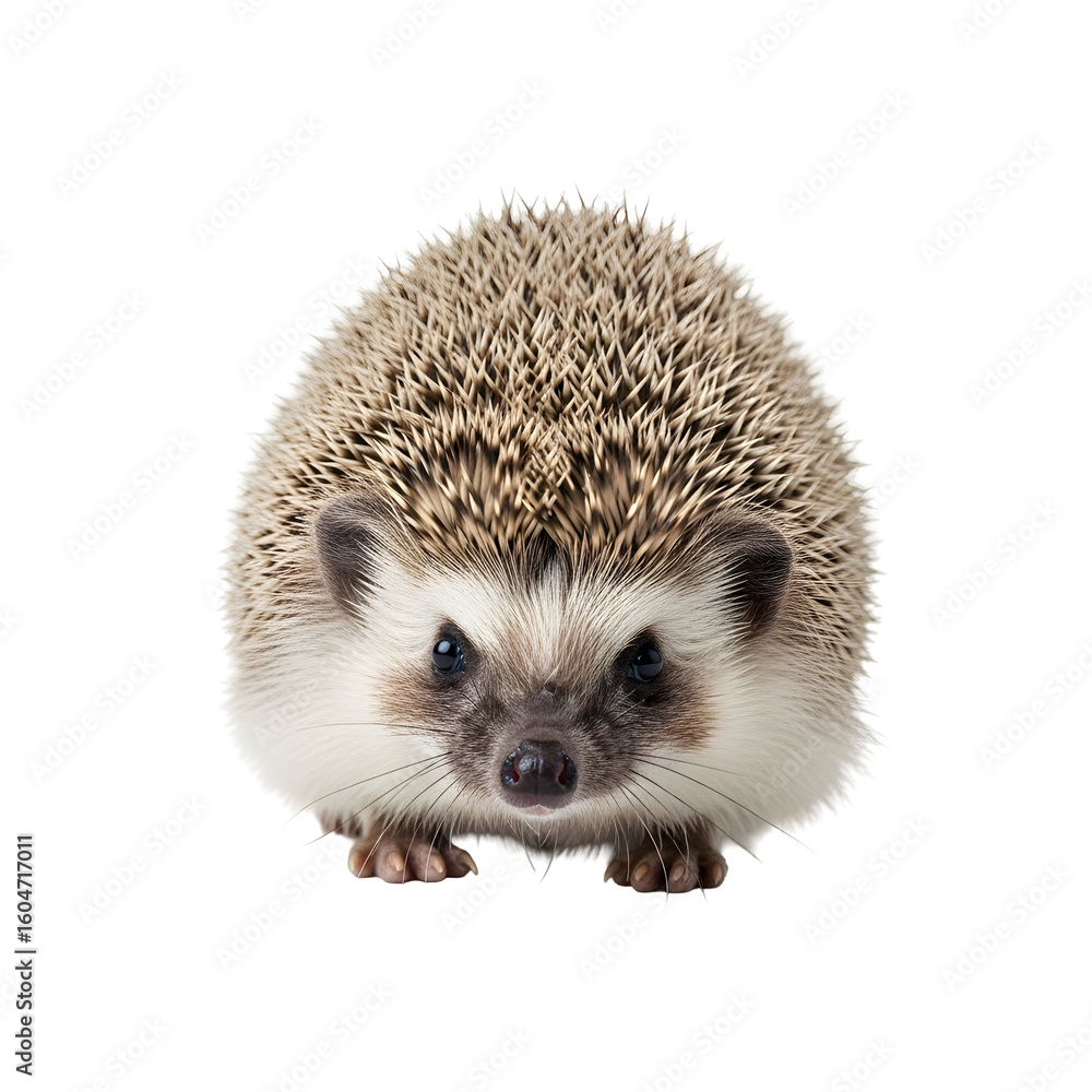 Obraz premium Close-up of a Hedgehog with Spines and Eyes.