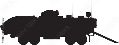 black armored vehicle silhouette on white background clip art preview