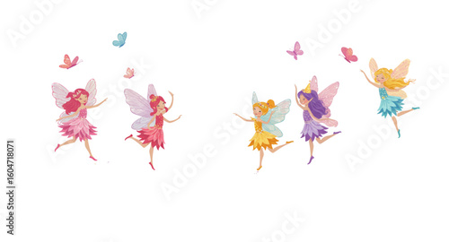 The fairies are playing 