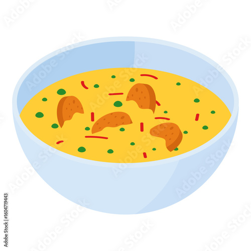 Ras malai or rossomalai isometric Concept,  Indian subcontinent rasamalai desert vector design, Oriental cuisine symbol, Top dishes recipes Sign, Street Foods stock illustration