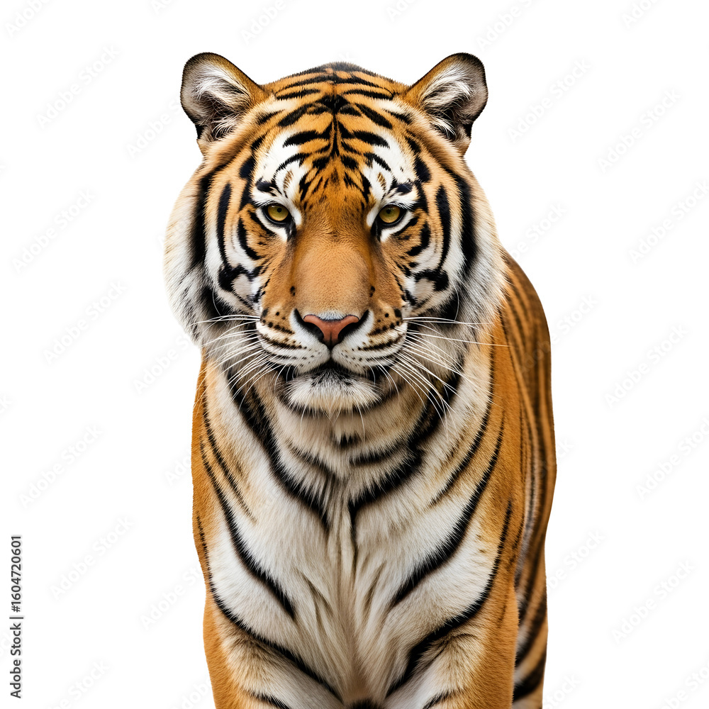 Obraz premium Close-up Portrait of a Majestic Tiger.