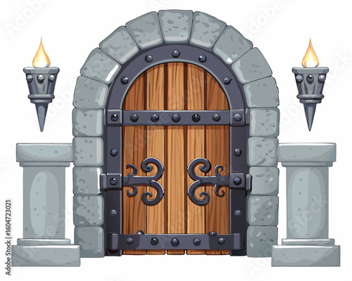 old wooden door