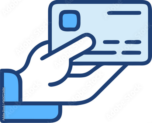 credit card vector icon on white or transparent background. supermarket icons. Editable and Printable sticker.