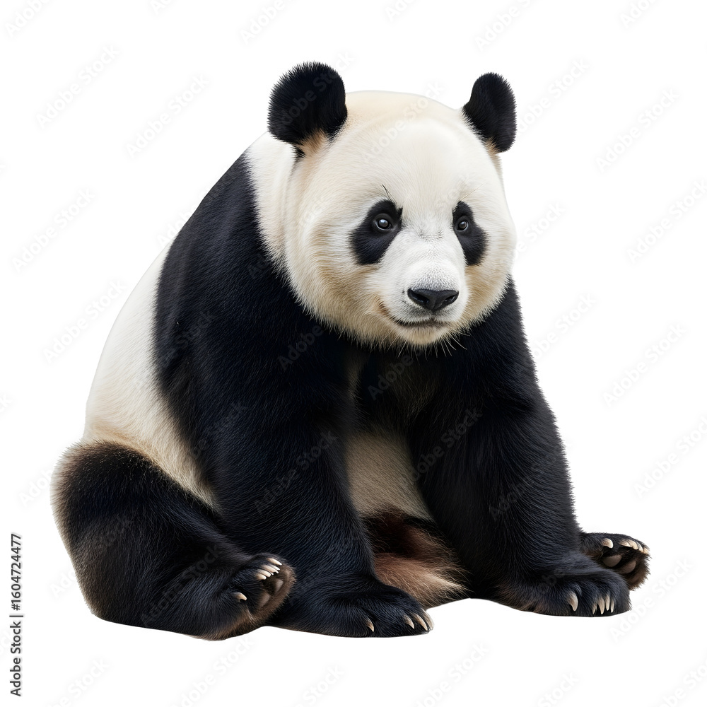 Fototapeta premium Adorable Giant Panda in Profile View.