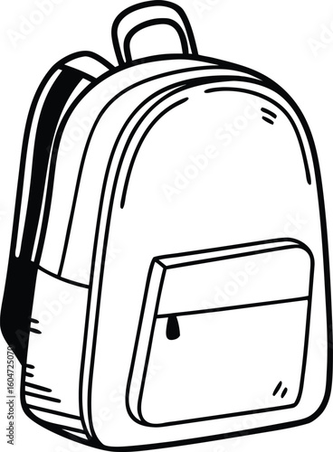 Simple Backpack Outline luggage travel