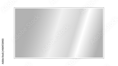 Transparent shiny glass plate. Clear glass showcase on a transparent background. Realistic laptop or TV screen glare or reflection. Vector illustration.
