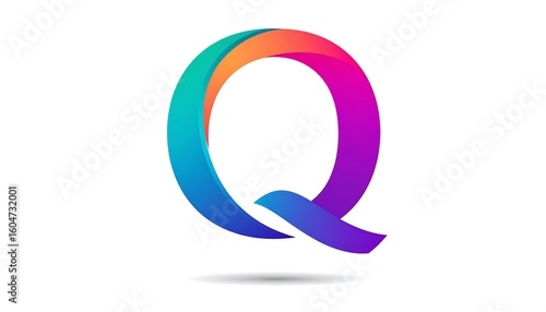 Vibrant, stylized letter Q logo