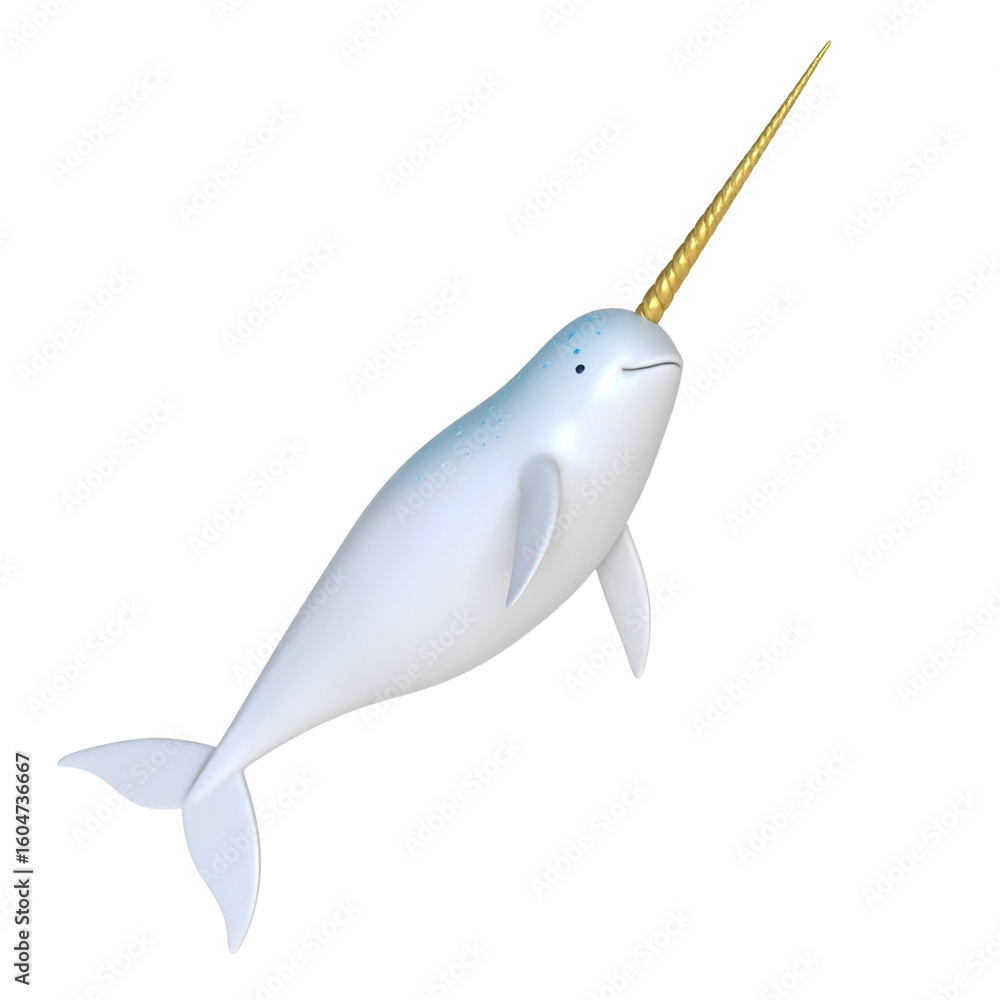 Obraz premium an animated unicorn with a whale body flying through the air